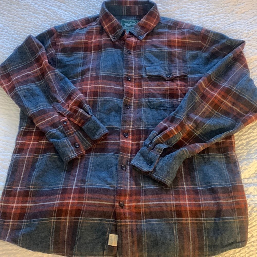 WOOLRICH, plaid, cotton, XL, great condition, super soft